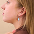Grey | .925 Sterling Silver | Mermaid Glass Pebble Huggie Earrings